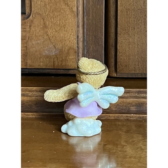 Vintage Cherished Teddies Angel on Cloud Mini Figurine February Birthday - Picture 2 of 5